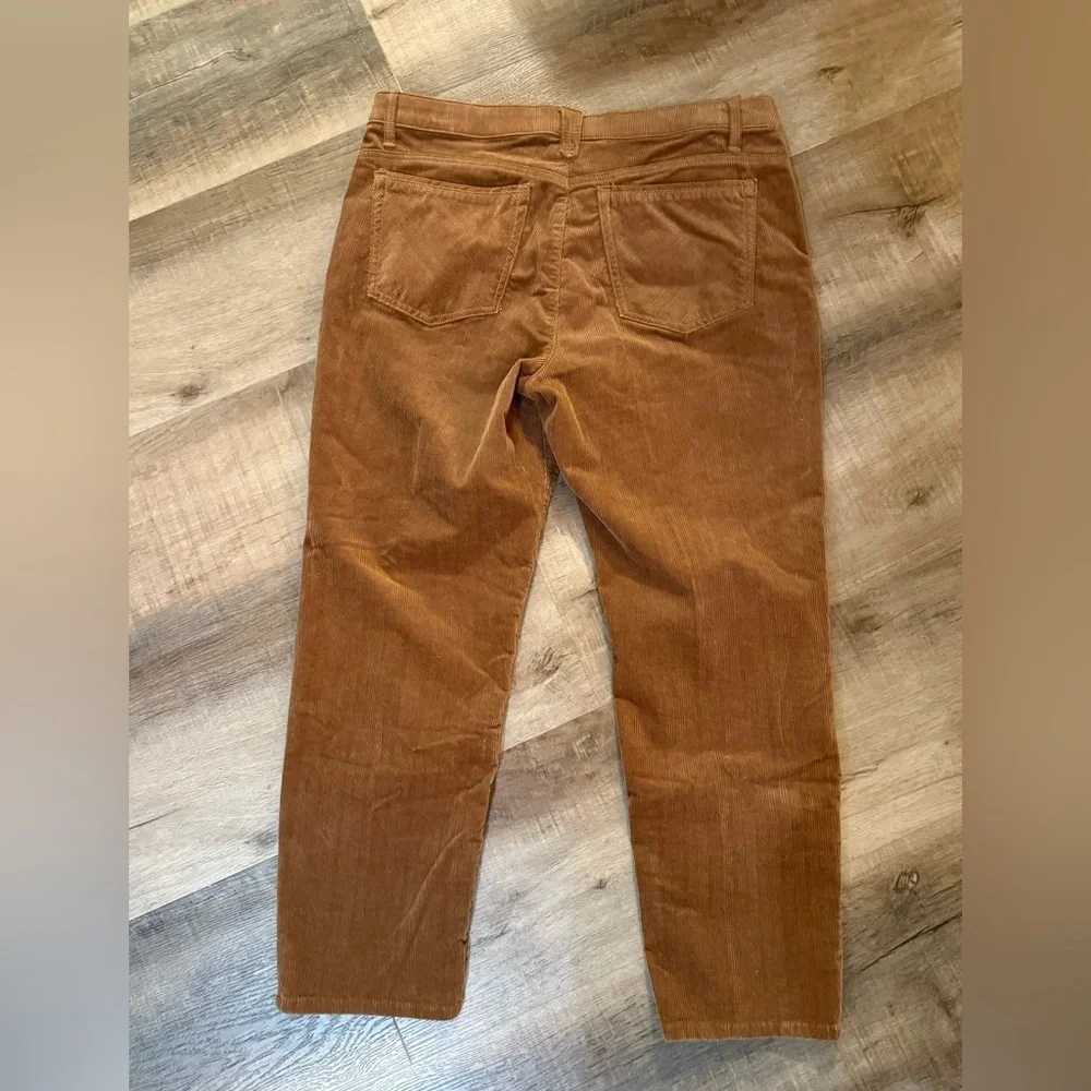 Democracy Brown Corduroy Ab Solution Pants Classic Straight-Leg Size 12 - Picture 3 of 12